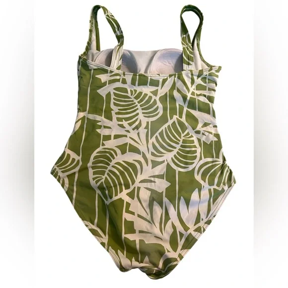 Calvin Klein Green Leaf One Piece Swimsuit - Picture 3 of 8